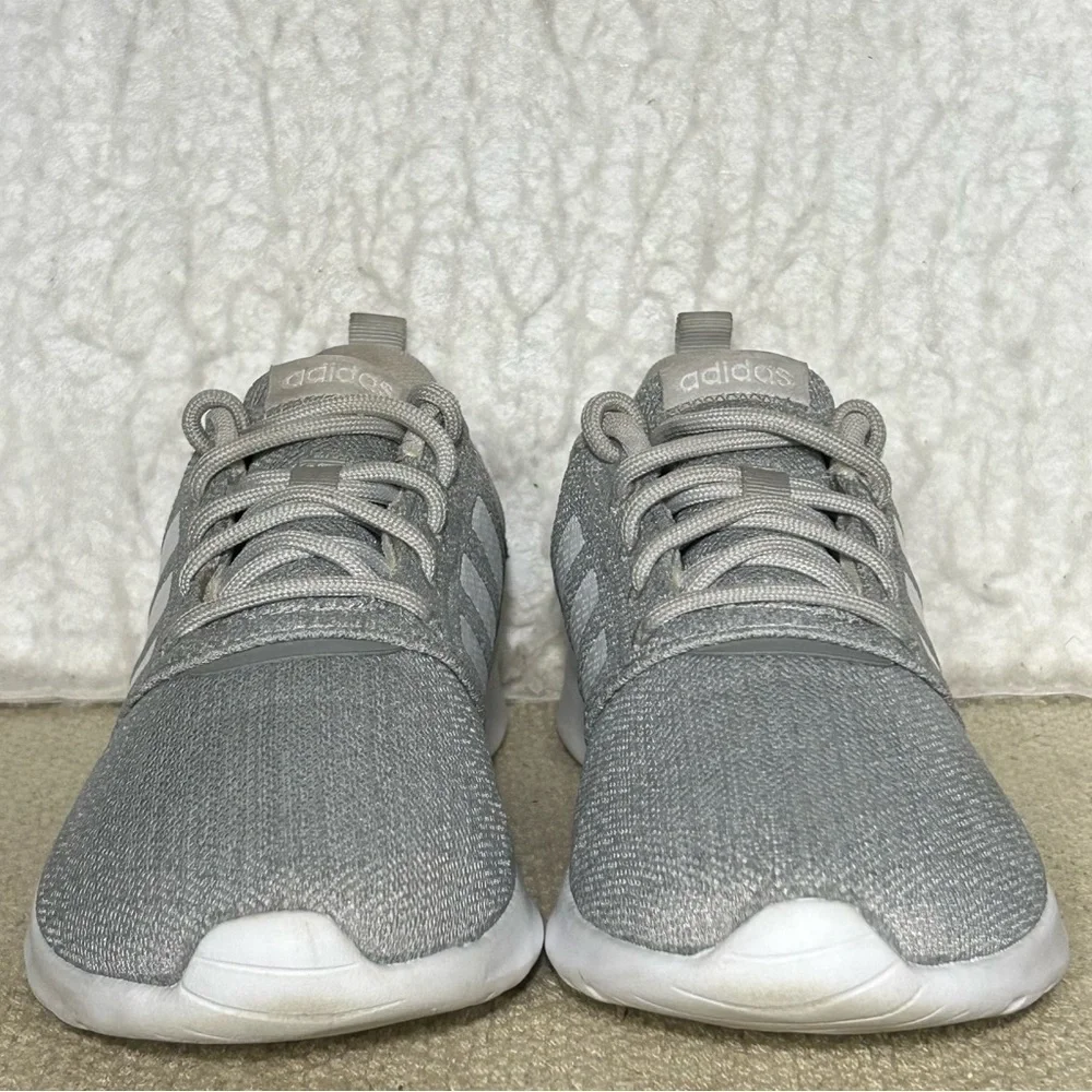 Adidas Womens Gry QT Racer 2.0 Cloudfoam Running Athletic Sneakers Shoes SZ US 9